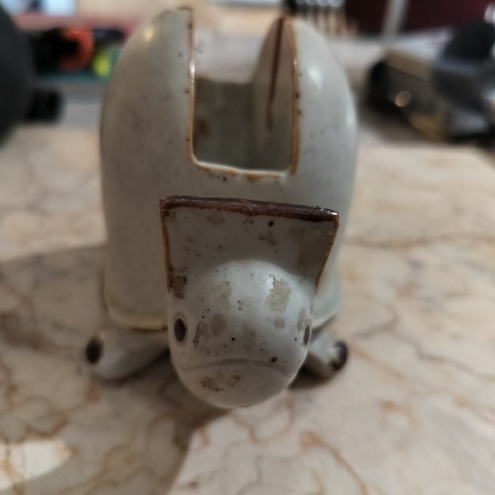 Vintage Counterpoint San Francisco Stoneware Turtle Snail Tape Dispenser - Picture 3 of 7